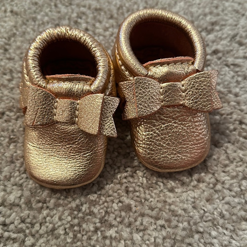 Freshly Picked rose gold baby shoes